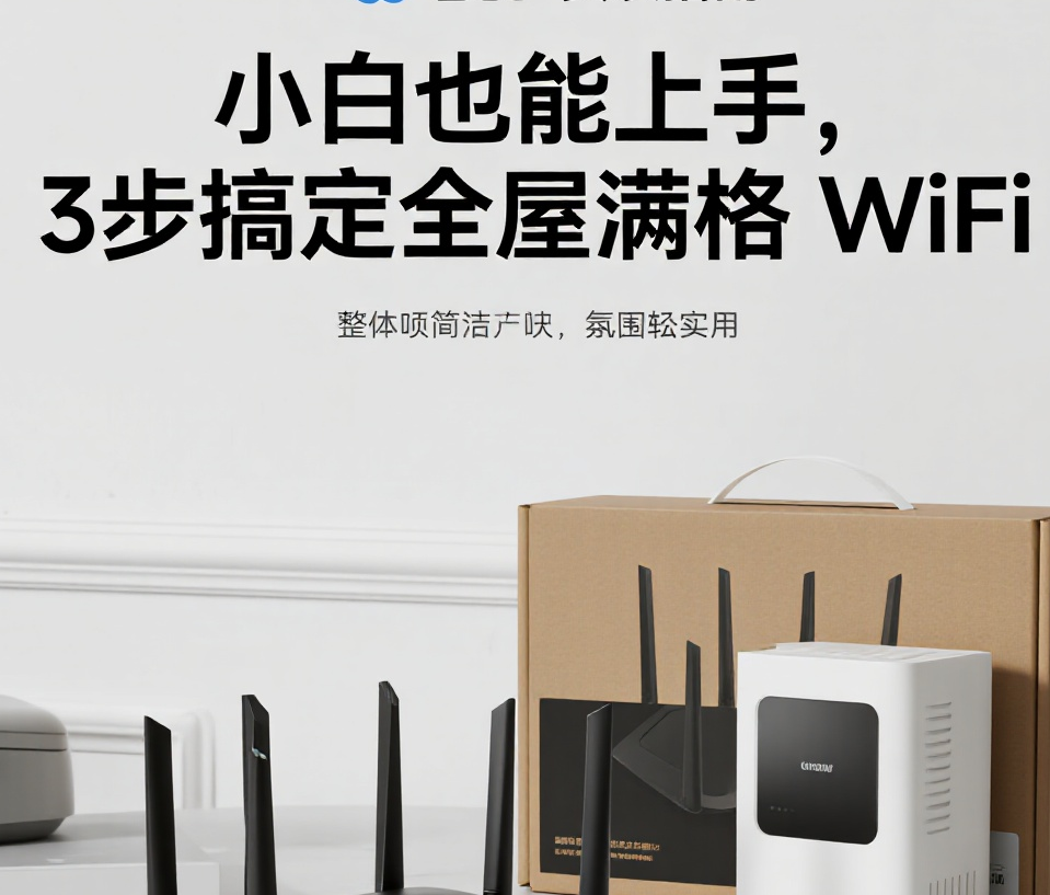 管城区分布式路由器安装指南：小白也能上手，3 步搞定全屋满格 WiFi