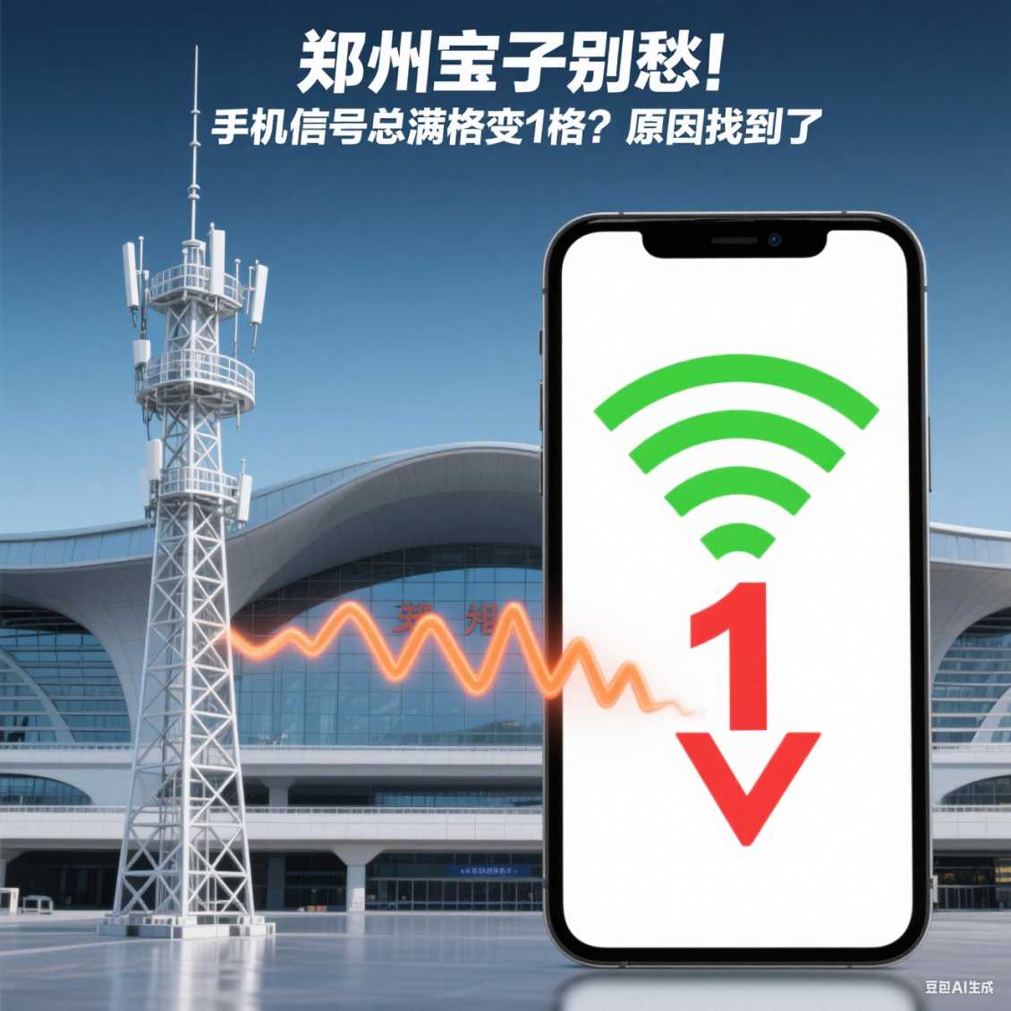 管城区宝子别愁！手机信号总满格变 1 格？原因找到了
